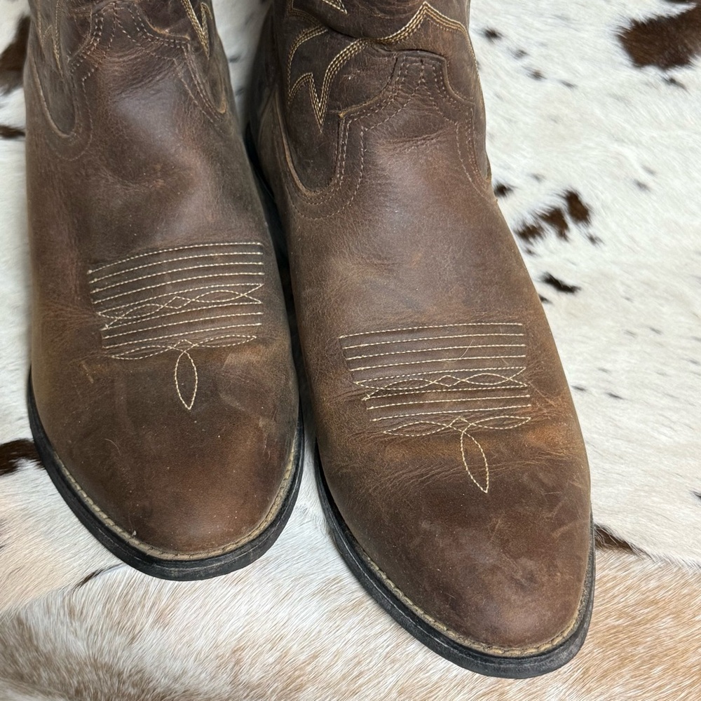 Ariat Heritage‎ Leather Round Toe Western Boots Size 8.5 T1 - Picture 5 of 9